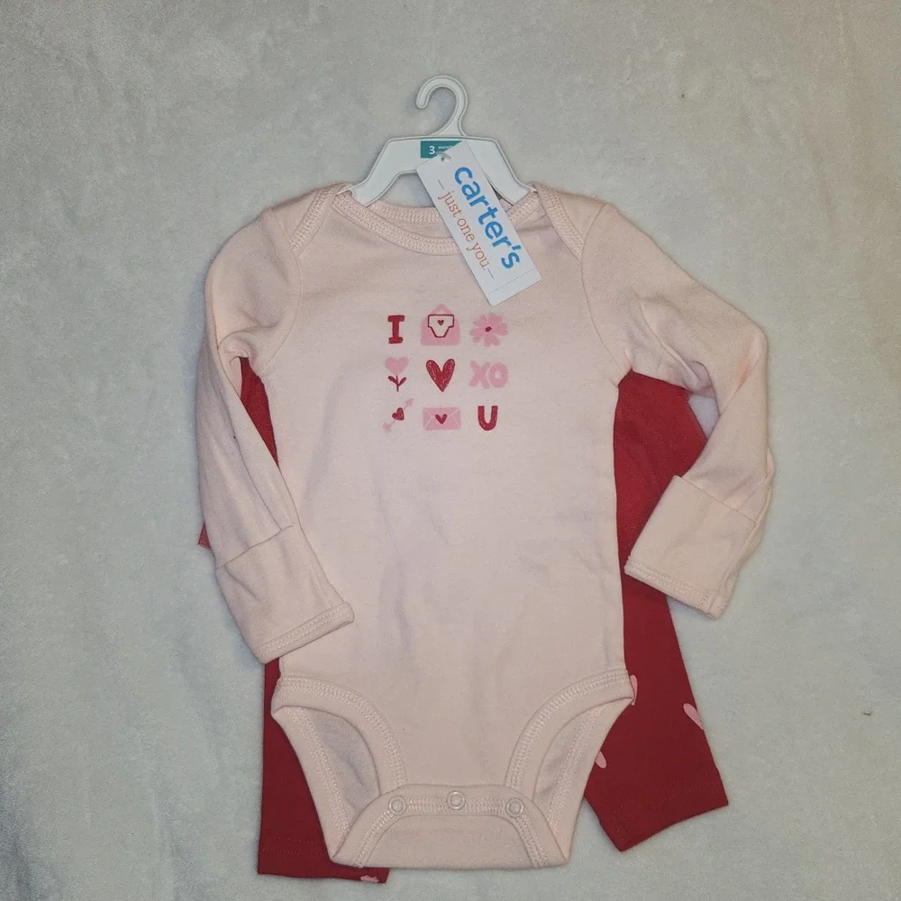 Carter's Baby 3 Months,  Pink and Red, Valenteins Outfits, Tutu And Matching Set
